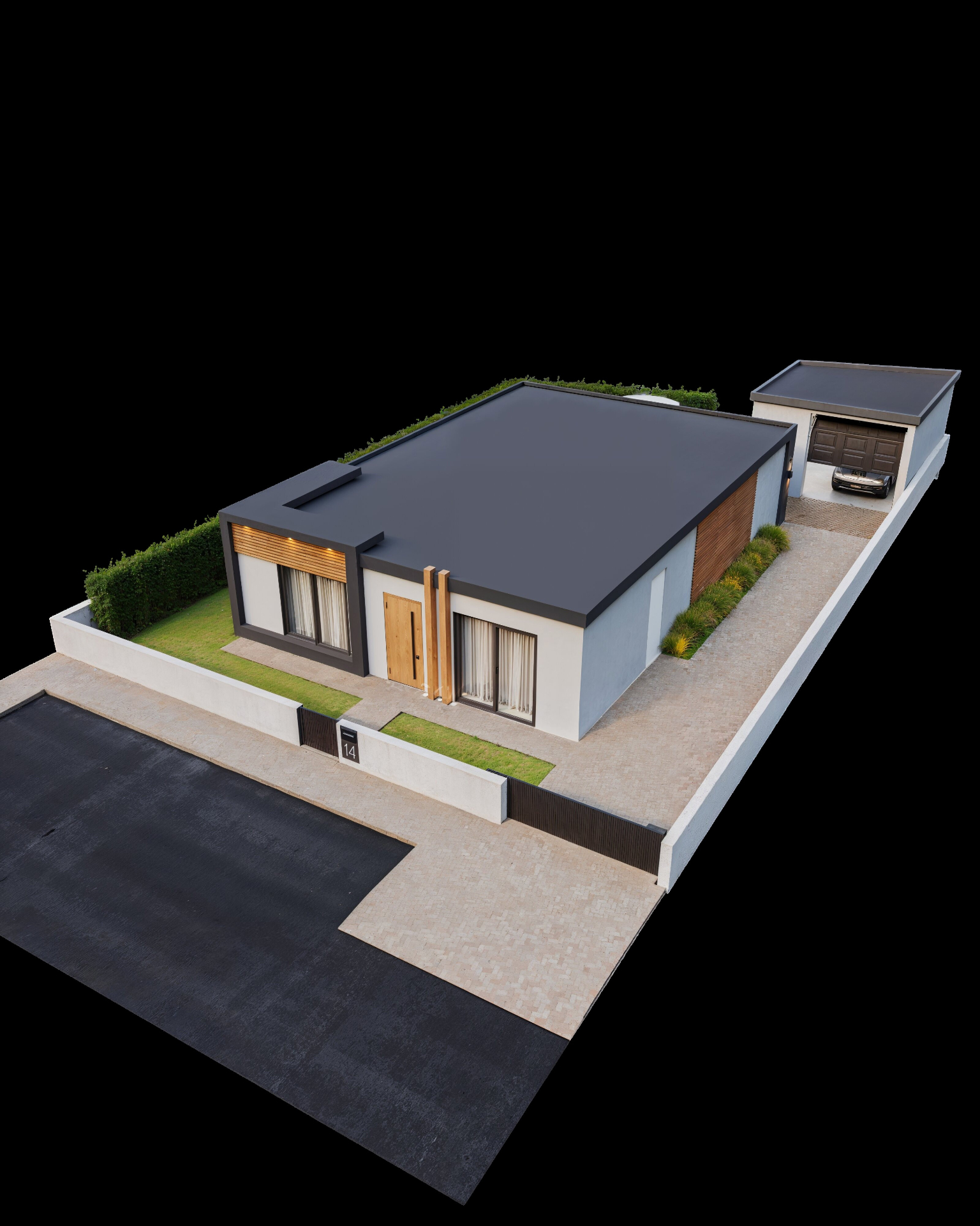 Vista isométrica da moradia T3 · Lote 03